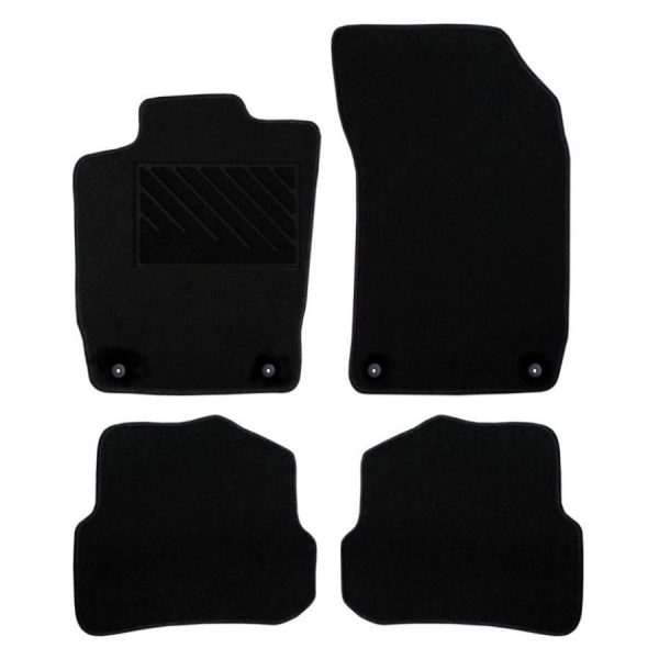 Πατάκια από μοκέτα Ποιότητας Πολυτελείας μαύρα συμβατά με Audi Α1 1st gen μοντ. 2010-2018  4τμχ