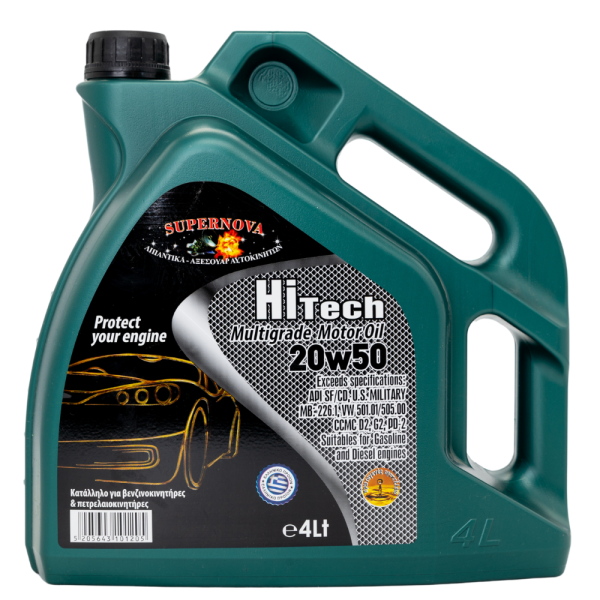 Λάδι αυτοκινήτου Supernova 20W-50 Hi Tech 4 λίτρων