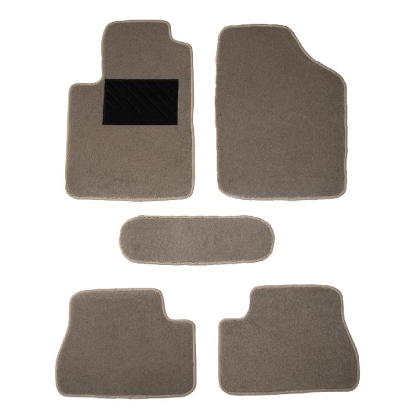 Πατάκια Αυτοκινήτου Commercial Ποιότητας Universal , Μπεζ 5τμχ