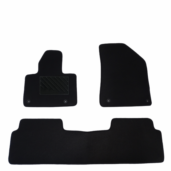 Πατάκια από μοκέτα Οικονομικής Ποιότητας μαύρα συμβατά με Citroen C5 μοντ. 2008-2017  3τμχ
