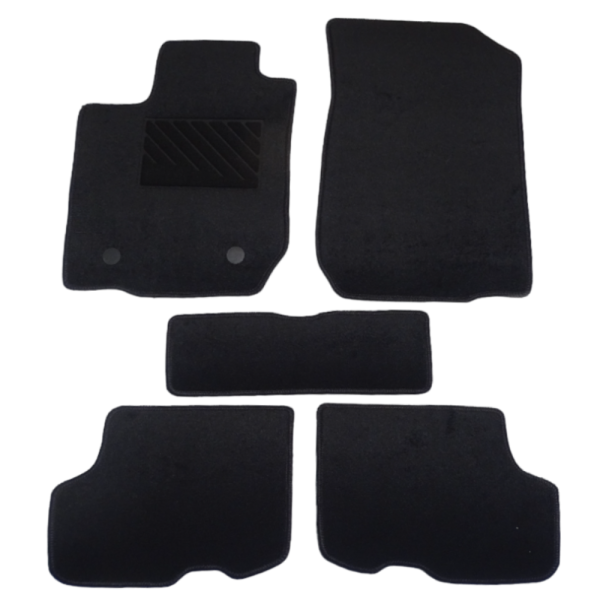 Πατάκια από μοκέτα Οικονομικής Ποιότητας μαύρα συμβατά με Dacia Sandero μοντ. 2012-2020  5τμχ