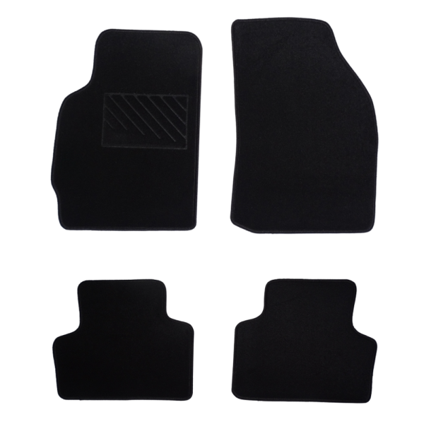 Πατάκια από μοκέτα Ποιότητας Πολυτελείας μαύρα συμβατά με Daewoo-Chevrolet Spark μοντ. 2009-2015  4τμχ