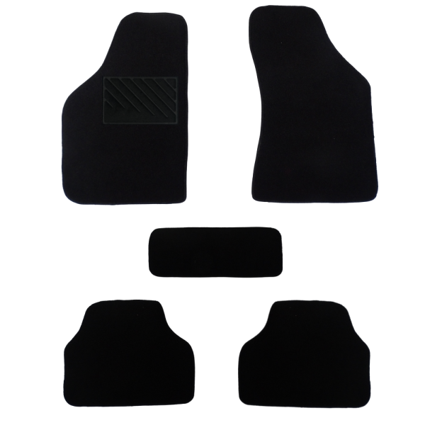 Πατάκια από μοκέτα Οικονομικής Ποιότητας μαύρα συμβατά με Daewoo-Chevrolet Lanos 5τμχ