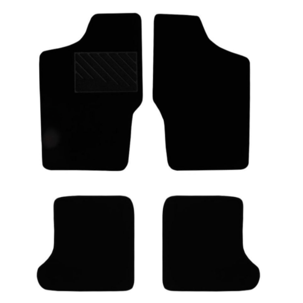 Πατάκια από μοκέτα Μεσαίας Ποιότητας μαύρα συμβατά με Fiat Cinquecento μοντ. 1992-1998  4τμχ