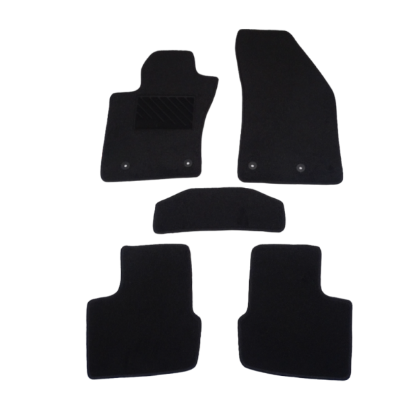 Πατάκια από μοκέτα Οικονομικής Ποιότητας μαύρα συμβατά με Fiat Tipo μοντ. 2015-Σήμερα  5τμχ