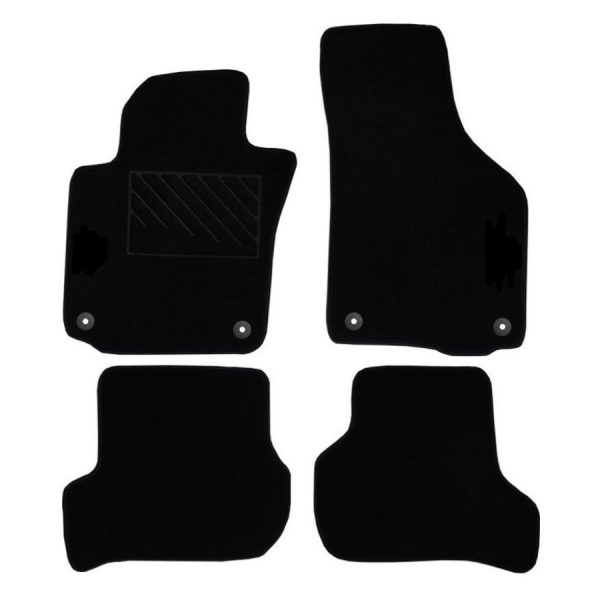 Πατάκια από μοκέτα Μεσαίας Ποιότητας μαύρα συμβατά με VW Golf 5 μοντ. 2003-2008 4τμχ