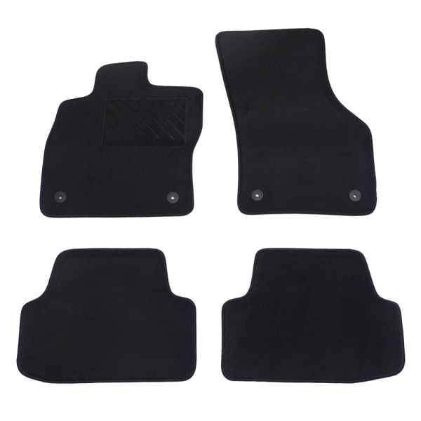 Πατάκια από μοκέτα Ποιότητας Πολυτελείας μαύρα συμβατά με VW Golf 7/ Golf 8 μοντ. 2012-Σήμερα  4τμχ