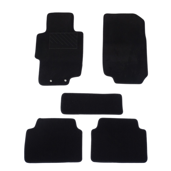 Πατάκια από μοκέτα Ποιότητας Πολυτελείας μαύρα συμβατά με Honda Accord μοντ. 2002-2008  5τμχ