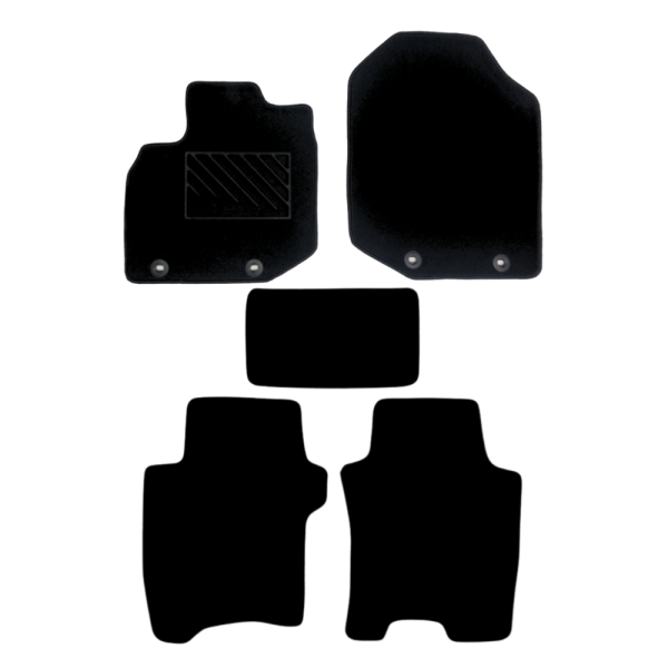 Πατάκια από μοκέτα Οικονομικής Ποιότητας μαύρα συμβατά με Honda Jazz 2nd gen μοντ. 2008-2013  5τμχ