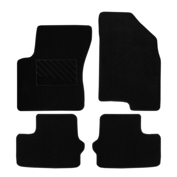 Πατάκια από μοκέτα Οικονομικής Ποιότητας μαύρα συμβατά με Jeep Compass I μοντ. 2007-2016  4τμχ