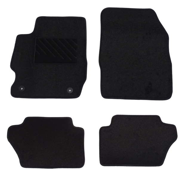 Πατάκια από μοκέτα Οικονομικής Ποιότητας μαύρα συμβατά με Ford Ka 3rd gen μοντ. 2014-Σήμερα  4τμχ