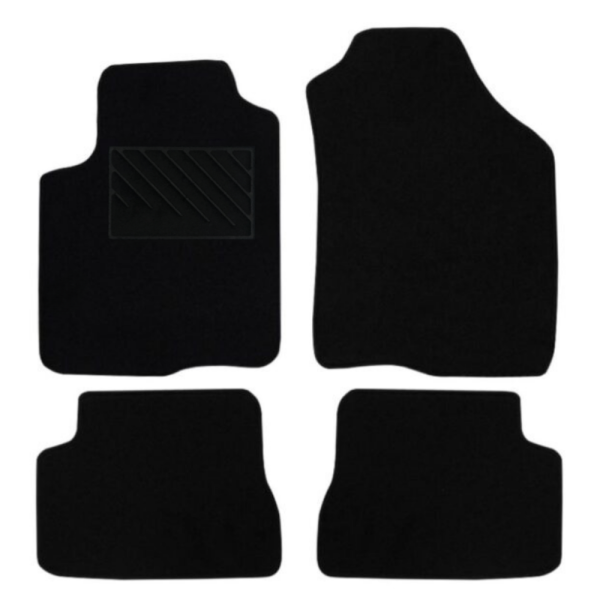 Πατάκια από μοκέτα Ποιότητας Πολυτελείας μαύρα συμβατά με Kia Picanto I μοντ. 2004-2011  4τμχ