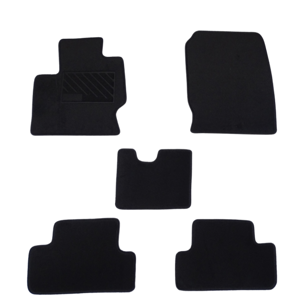 Πατάκια από μοκέτα Οικονομικής Ποιότητας μαύρα συμβατά με Mitsubishi Colt Cabrio μοντ. 2005-Σήμερα  5τμχ