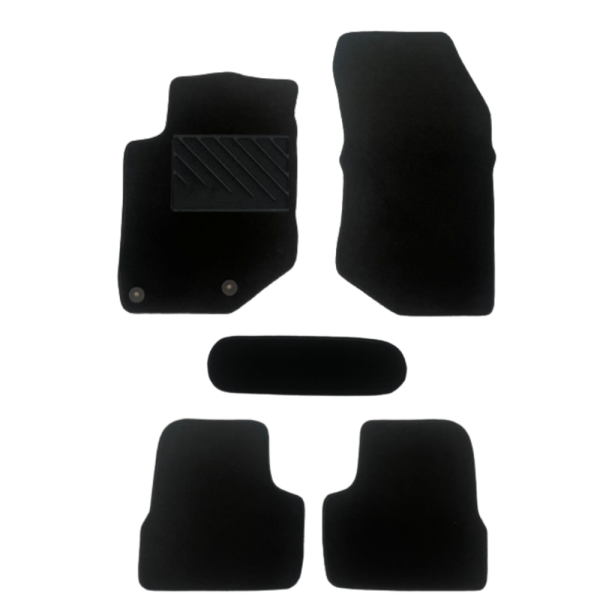 Πατάκια από μοκέτα Ποιότητας Πολυτελείας μαύρα συμβατά με Opel Corsa F μοντ. 2019-Σήμερα  5τμχ