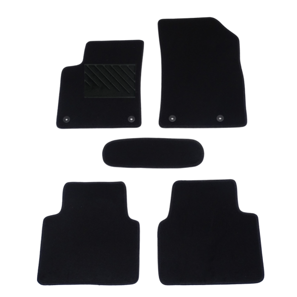 Πατάκια από μοκέτα Μεσαίας Ποιότητας μαύρα συμβατά με Opel Crossland μοντ. 2017-Σήμερα 5τμχ