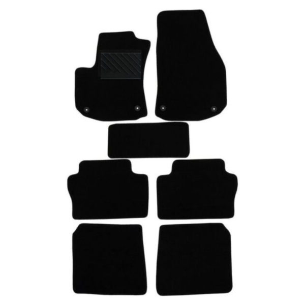 Πατάκια από μοκέτα Ποιότητας Πολυτελείας μαύρα για Opel Zafira B (3 σειρές) 7θεσιο μοντ. 2005-2011 7τμχ