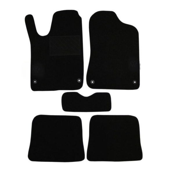 Πατάκια από μοκέτα Οικονομικής Ποιότητας μαύρα συμβατά με VW Polo 3rd generation μοντ. 1994-2002  5τμχ
