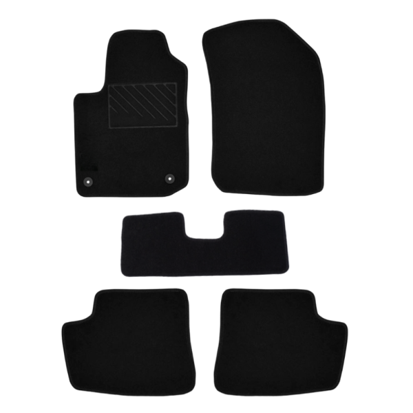 Πατάκια από μοκέτα Μεσαίας Ποιότητας μαύρα συμβατά με Peugeot 2008 I μοντ. 2013-2019  4τμχ