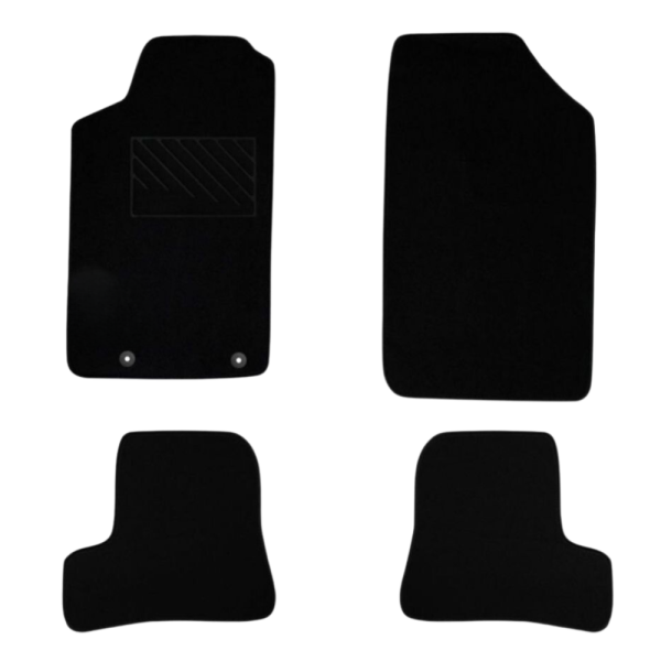 Πατάκια από μοκέτα Οικονομικής Ποιότητας μαύρα συμβατά με Peugeot 206 coupe cabrio μοντ. 2000-2013  4τμχ