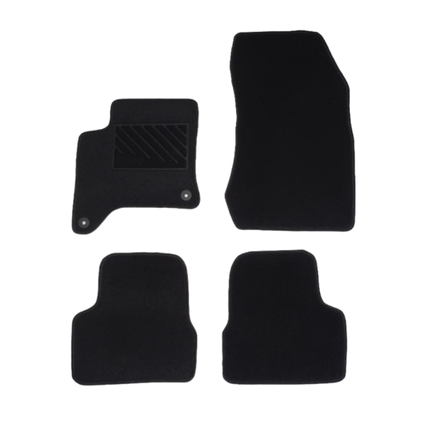 Πατάκια από μοκέτα  Ποιότητας Πολυτελείας μαύρα συμβατά με Peugeot 208 Hybrid μοντ. 2024-Σήμερα  4τμχ