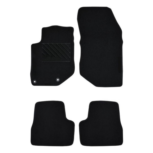 Πατάκια από μοκέτα Οικονομικής Ποιότητας μαύρα συμβατά με Peugeot 208 II μοντ. 2019-Present  4τμχ