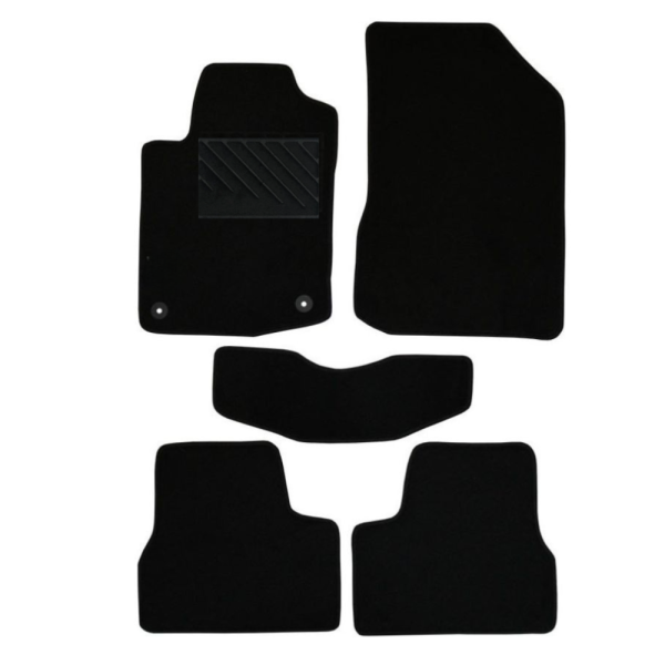 Πατάκια από μοκέτα Οικονομικής Ποιότητας μαύρα για Peugeot 208 μοντ. 2012-2019  5τμχ