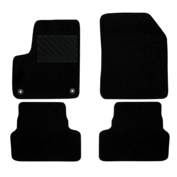 Πατάκια από μοκέτα Μεσαίας Ποιότητας μαύρα συμβατά με Peugeot 3008 II μοντ. 2016-Σήμερα 4τμχ
