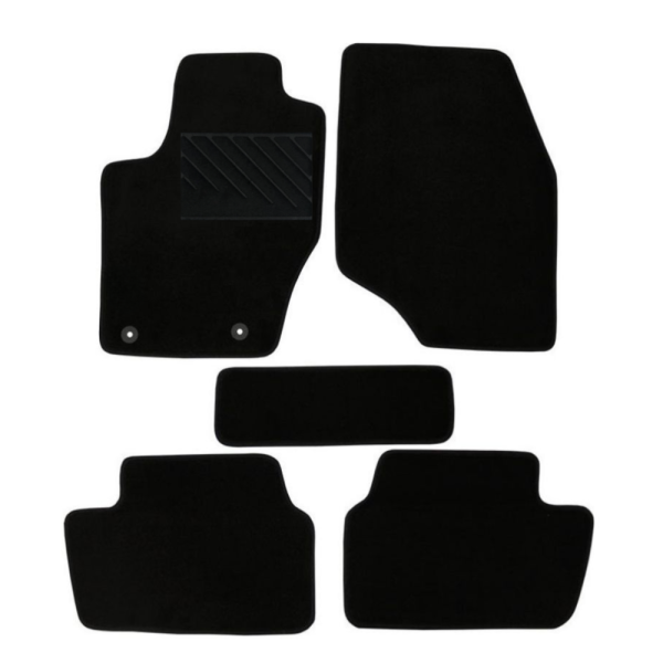 Πατάκια από μοκέτα Ποιότητας Πολυτελείας μαύρα για Peugeot 307 μοντ. 2001-2008  5τμχ