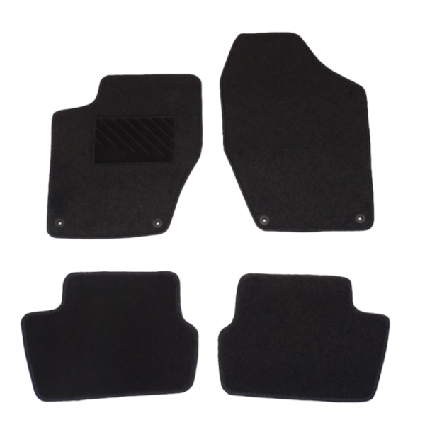 Πατάκια από μοκέτα Ποιότητας Πολυτελείας μαύρα συμβατά με Peugeot 308 μοντ. 2007-2013  4τμχ