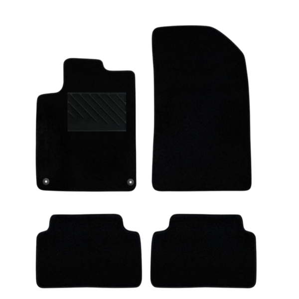Πατάκια από μοκέτα Ποιότητας Πολυτελείας μαύρα συμβατά με Peugeot 407 μοντ. 2003-2010  4τμχ