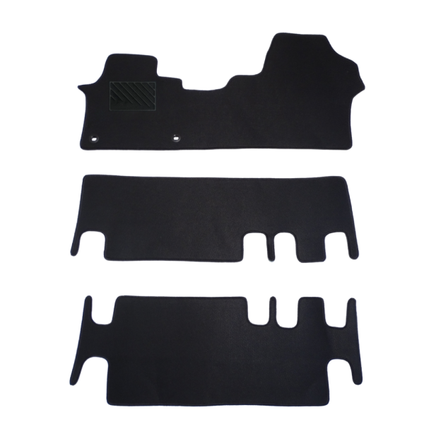 Πατάκια από μοκέτα Ποιότητας Πολυτελείας μαύρα συμβατά με Peugeot Traveller 9θεσιο (3 σειρές)  μοντ. 2016- Σήμερα  3τμχ