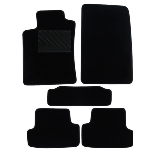 Πατάκια από μοκέτα Μεσαίας Ποιότητας μαύρα για Renault Clio III μοντ. 2005-2012  5τμχ