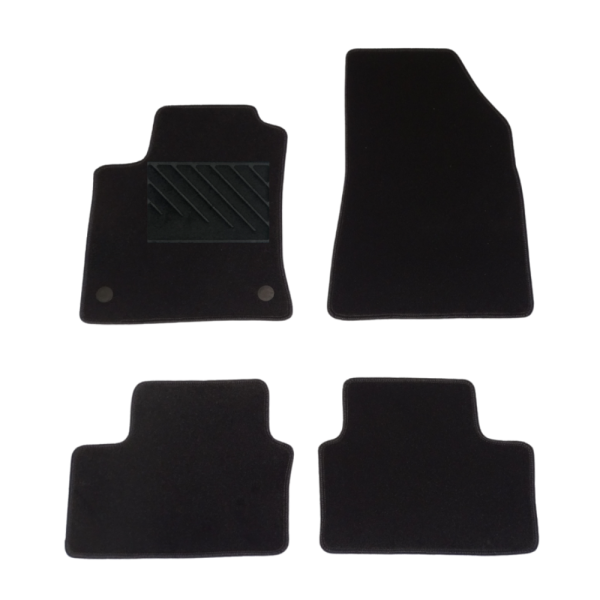 Πατάκια από μοκέτα Οικονομικής Ποιότητας μαύρα συμβατά με Renault Clio V μοντ. 2019-Σήμερα 4τμχ