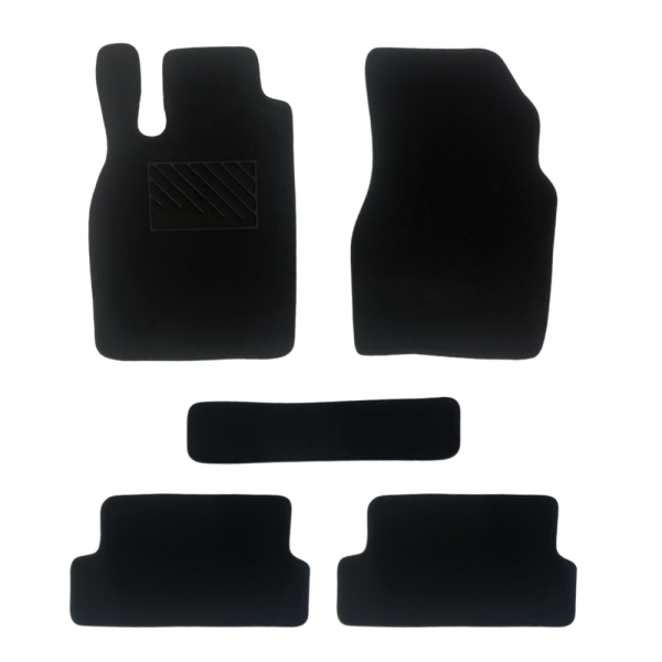 Πατάκια από μοκέτα Οικονομικής Ποιότητας μαύρα συμβατά με Renault Megane II Cabrio μοντ. 2002-2008  5τμχ