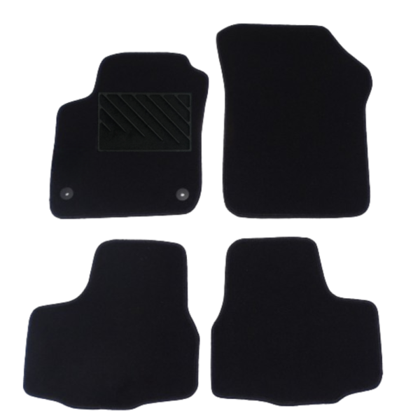 Πατάκια από μοκέτα Οικονομικής Ποιότητας μαύρα συμβατά με Skoda Citigo μοντ. 2011-2020  4τμχ