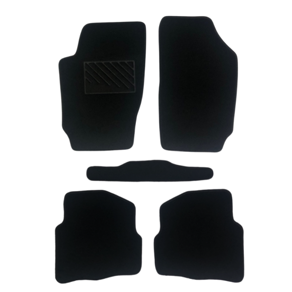 Πατάκια από μοκέτα Οικονομικής Ποιότητας μαύρα συμβατά με Skoda Fabia μοντ. 1999-2007  5τμχ