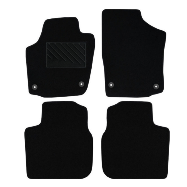 Πατάκια από μοκέτα Οικονομικής Ποιότητας μαύρα για Skoda Rapid μοντ. 2012-2017  4τμχ