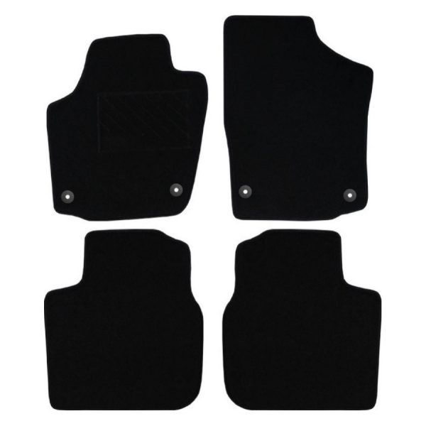 Πατάκια από μοκέτα Οικονομικής Ποιότητας μαύρα για Seat Toledo 2 μοντ. 2012-2019  4τμχ