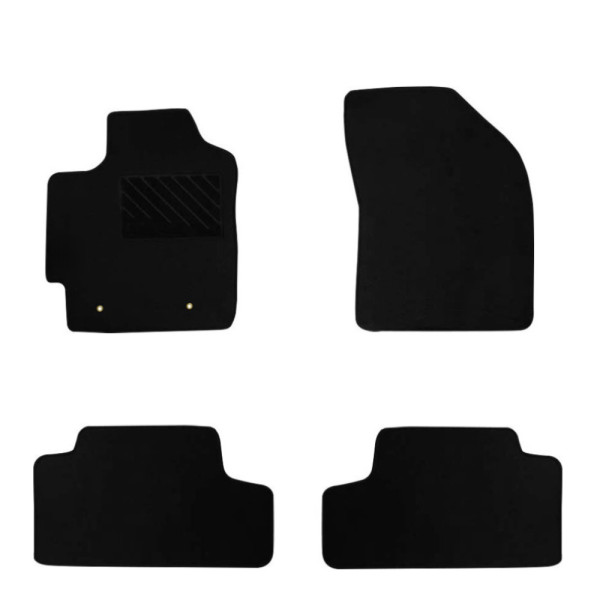 Πατάκια από μοκέτα Μεσαίας Ποιότητας μαύρα για Toyota Auris 1st gen μοντ. 2006-2012 4τμχ