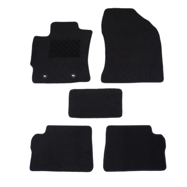 Πατάκια από μοκέτα Ποιότητας Πολυτελείας μαύρα συμβατά με Toyota Auris 2nd gen μοντ. 2012-2018 5τμχ