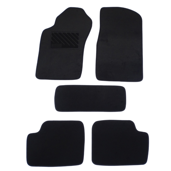 Πατάκια από μοκέτα Ποιότητας Πολυτελείας μαύρα συμβατά με Toyota Avensis μοντ. 1997-2003 5τμχ