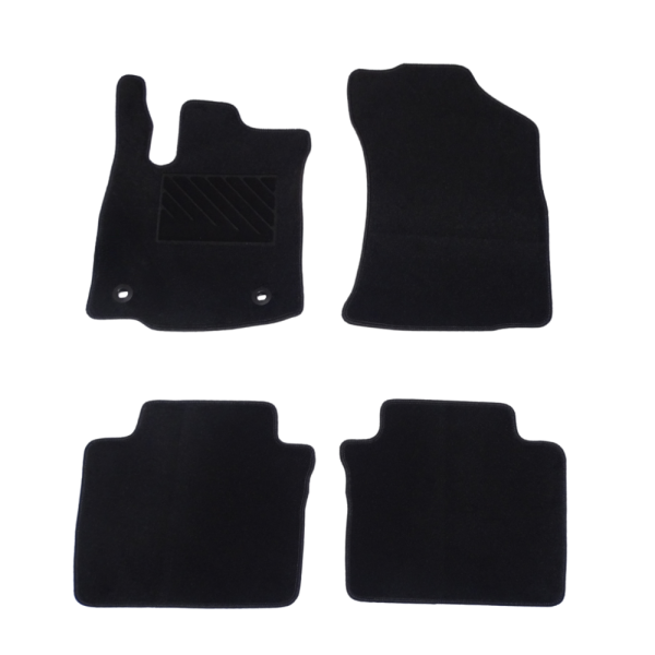 Πατάκια από μοκέτα Οικονομικής Ποιότητας μαύρα συμβατά με Toyota Hilux 1,5καμπίνα μοντ. 2015-Σήμερα 4τμχ