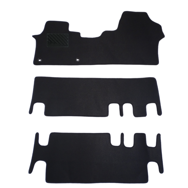 Πατάκια από μοκέτα Οικονομικής Ποιότητας μαύρα συμβατά με Toyota Proace 9θεσιο (3 σειρές)  μοντ. 2016- Σήμερα  3τμχ