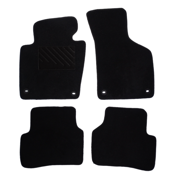 Πατάκια από μοκέτα Ποιότητας Πολυτελείας μαύρα συμβατά με VW Passat μοντ. 2005-2015  4τμχ