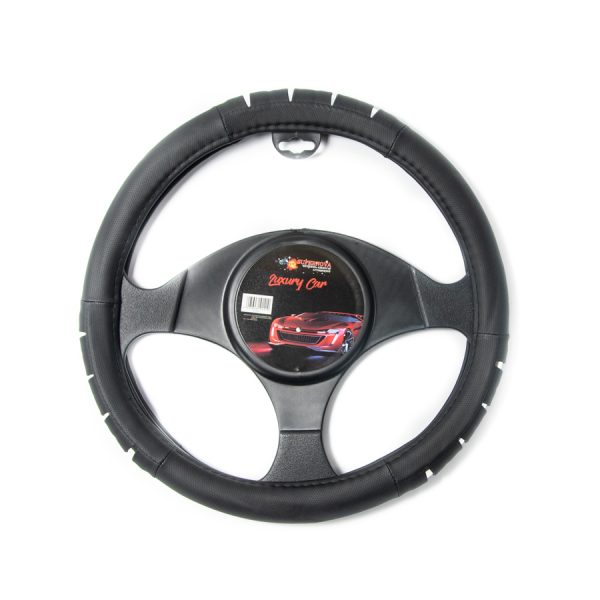 Supernova Κάλυμμα Τιμονιού 36-37cm με Aσημί Strips