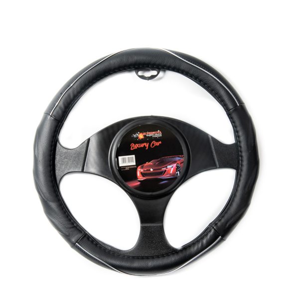 Supernova Κάλυμμα Τιμονιού 36-37cm μαύρο/ασημί