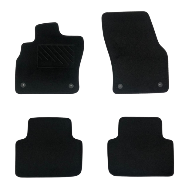 Πατάκια από μοκέτα Ποιότητας Πολυτελείας μαύρα συμβατά με Audi Q3 μοντ. 2018-Σήμερα 4τμχ