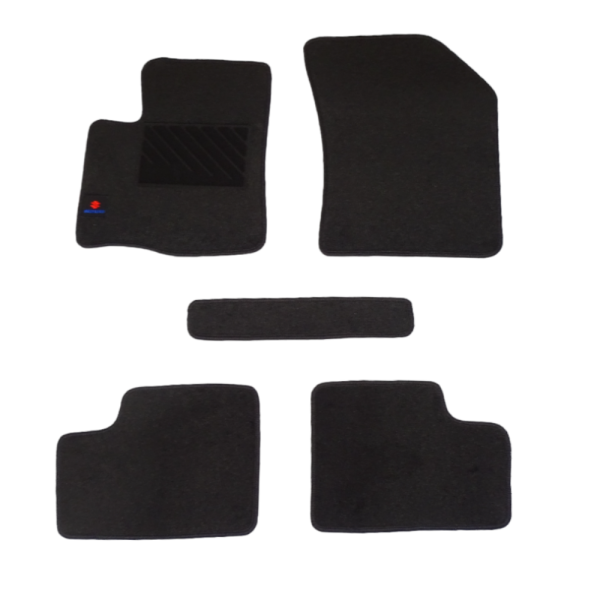 Πατάκια από μοκέτα Μεσαίας Ποιότητας μαύρα για Suzuki Swift μοντ. 2004-2016  5τμχ