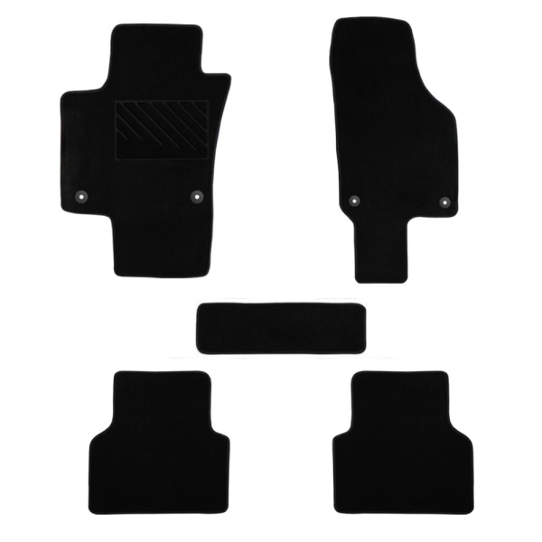 Πατάκια από μοκέτα Μεσαίας Ποιότητας μαύρα για VW Touran μοντ. 2003- 2015  5τμχ