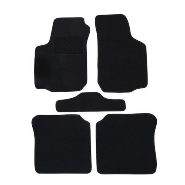 Πατάκια από μοκέτα Ποιότητας Πολυτελείας μαύρα για Seat Toledo μοντ. 2004-2012  5τμχ